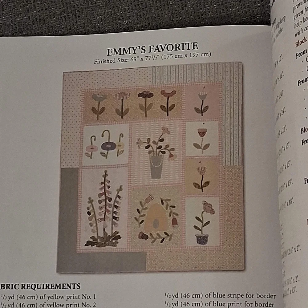 Leisure Arts Floral Quilts Book Michelle Blackhurst Pink Excellent 8 Designs